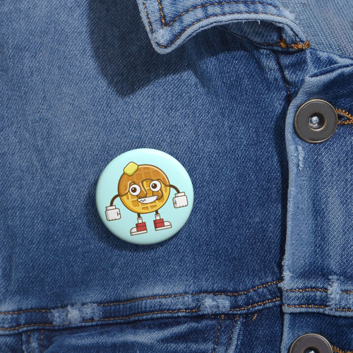 Maple Waffle Pin Button
